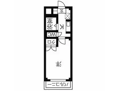 ハーネス大豊(1K/3階)の間取り写真