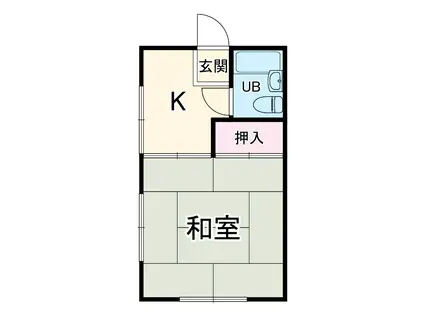 コーポ満(1K/2階)の間取り写真