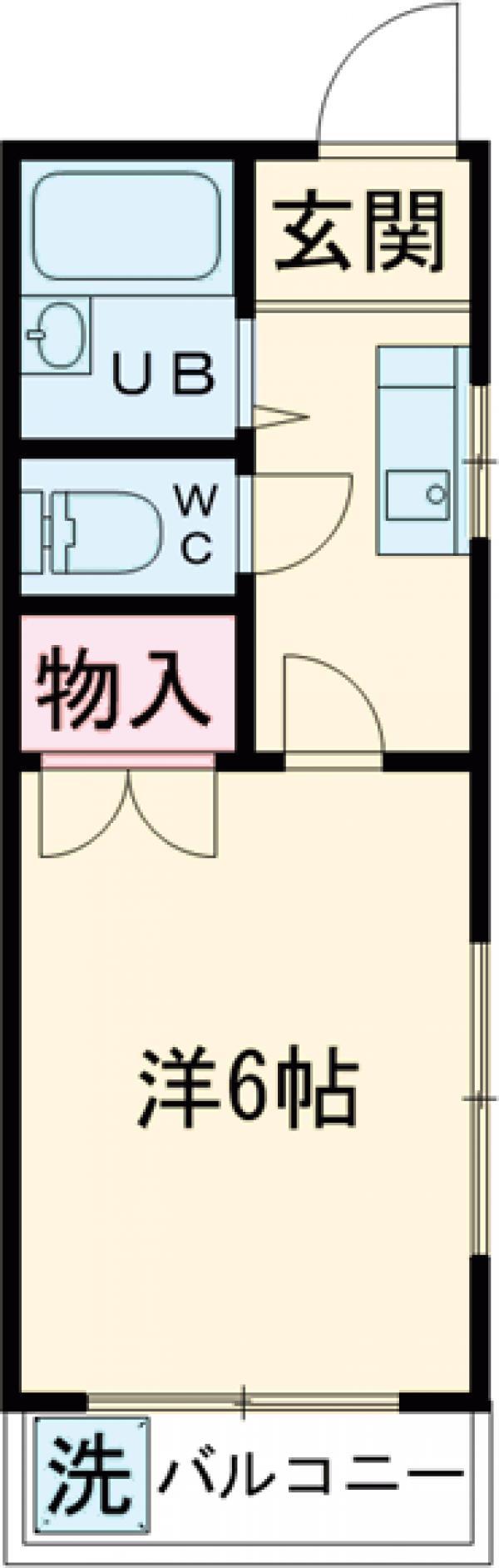 ハイムフローレス(1K/2階)の間取り写真