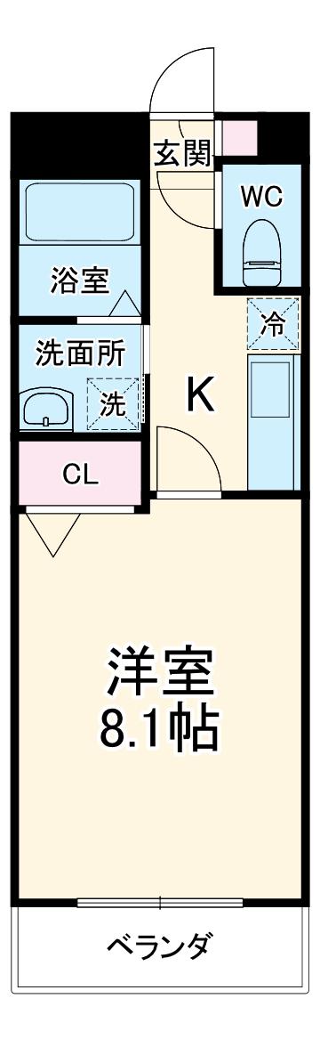 スターライトパレス3(1K/1階)の間取り写真