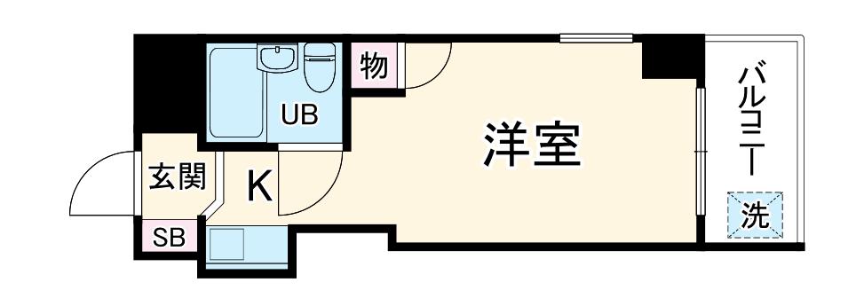 トップ横浜吉野町(ワンルーム/4階)の間取り写真