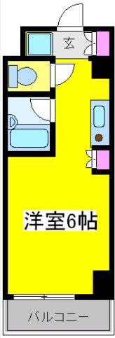 スカイクレスト(ワンルーム/9階)の間取り写真