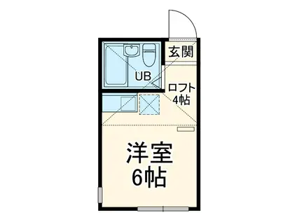 ユナイト小向ベニートの杜(ワンルーム/1階)の間取り写真