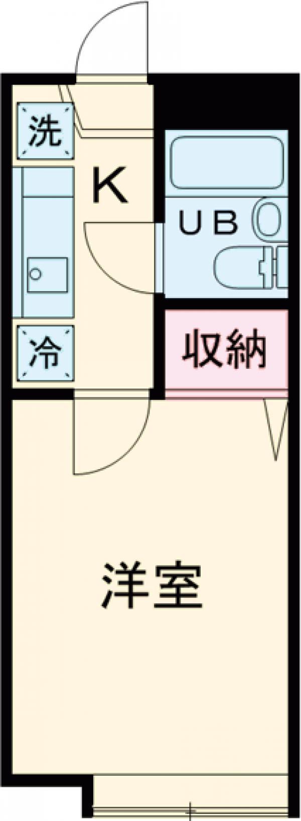 プランドール瑞江Ⅲ(1K/2階)の間取り写真