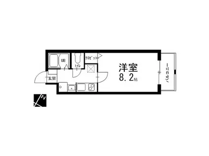 エンゼル蟹原(1K/1階)の間取り写真