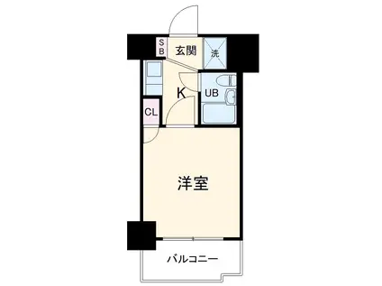 クリオ神奈川新町壱番館(1K/3階)の間取り写真