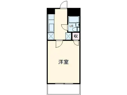 ウエストマンション(1K/1階)の間取り写真