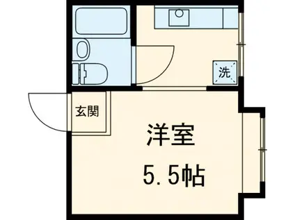 コーポリリック(1K/1階)の間取り写真