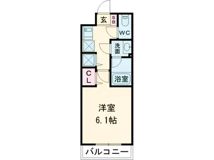 ミュプレ吉祥寺(1K/4階)の間取り写真