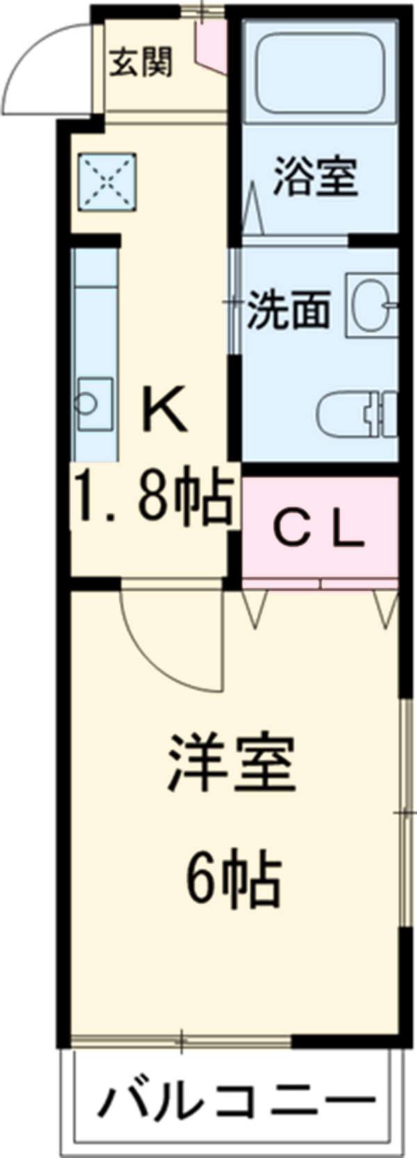 CASA・DEL・SOLE(1K/2階)の間取り写真