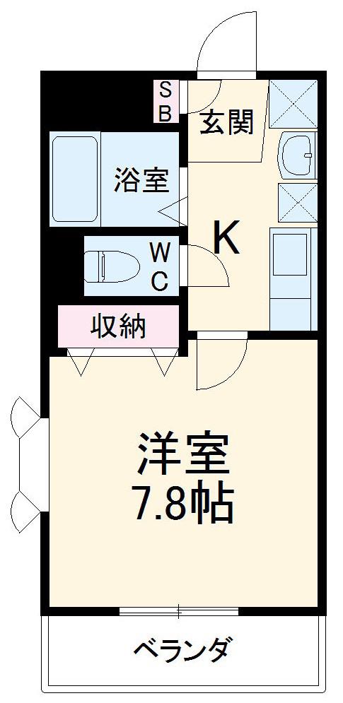 リべルタ(1K/3階)の間取り写真