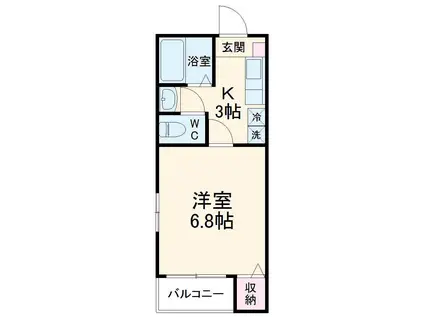 サンライト新浦安(1K/3階)の間取り写真