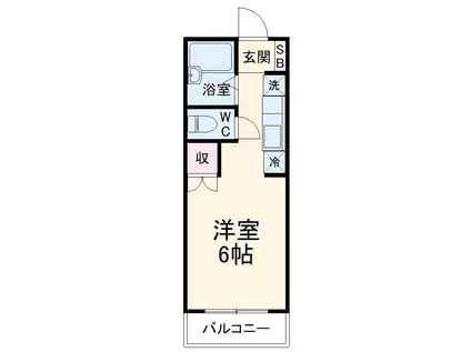 クレオ弘明寺(1K/1階)の間取り写真