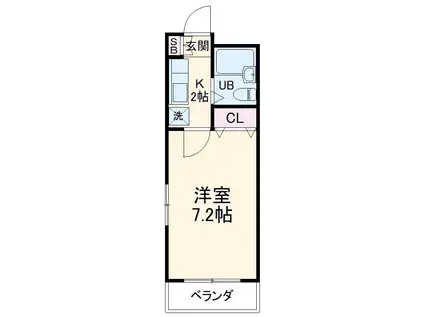 メゾン小杉(1K/2階)の間取り写真