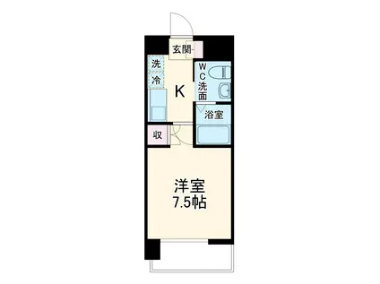 アース湘南台(1K/3階)の間取り写真