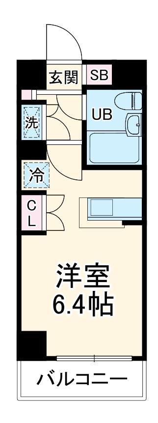 アンダルシア市川(ワンルーム/3階)の間取り写真