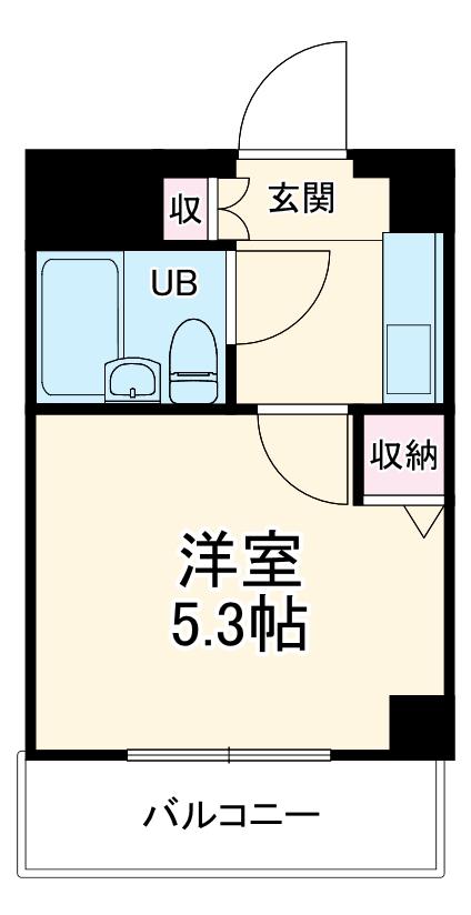 サクセスウェーブ(1K/3階)の間取り写真