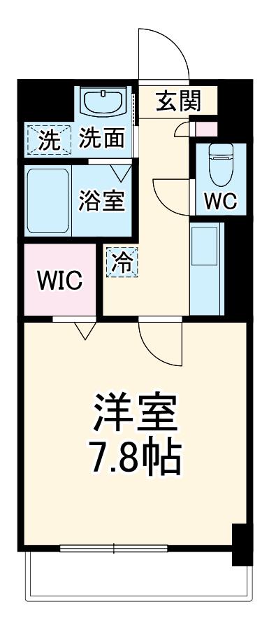 フローリッシュ湘南台(1K/3階)の間取り写真