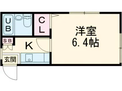 コーポ司(1K/1階)の間取り写真