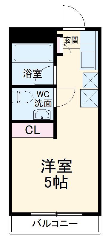 東京地下鉄東西線 浦安駅(千葉) 徒歩10分 3階建 築38年(ワンルーム/3階)の間取り写真