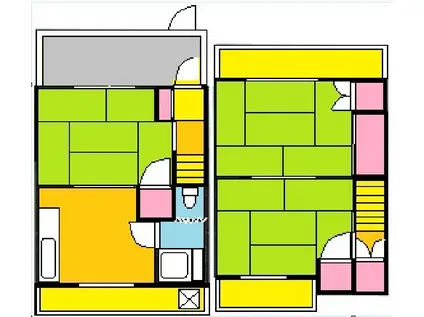 新井三丁目テラスハウス(3DK)の間取り写真