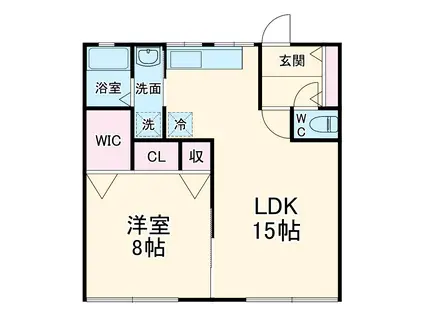 パールハイム(1LDK/2階)の間取り写真