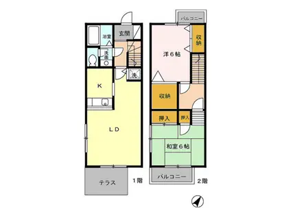 ルミエールヨコハマ(2LDK)の間取り写真