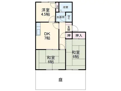フレグランスベル(3DK/1階)の間取り写真