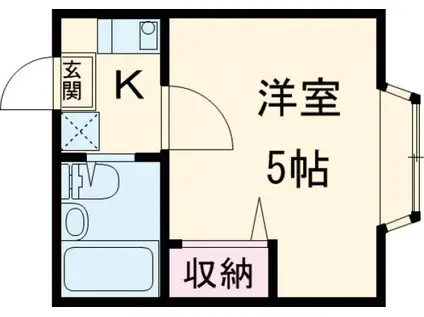レガシー西葛西(1K/1階)の間取り写真