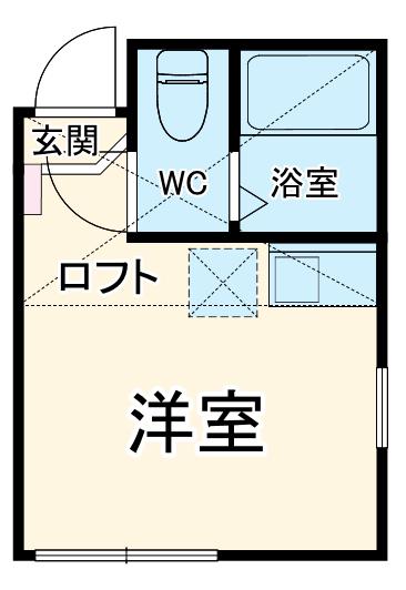 ユナイト横浜オリヴェイラ(ワンルーム/1階)の間取り写真