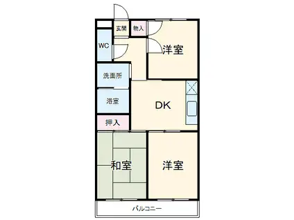 ロータスフラワー(3DK/3階)の間取り写真