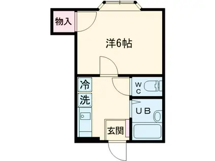 青木ビル(1K/3階)の間取り写真