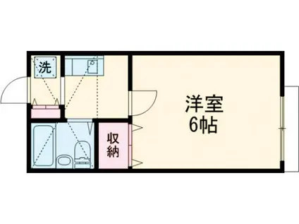 アヴェニュー四季(1K/2階)の間取り写真