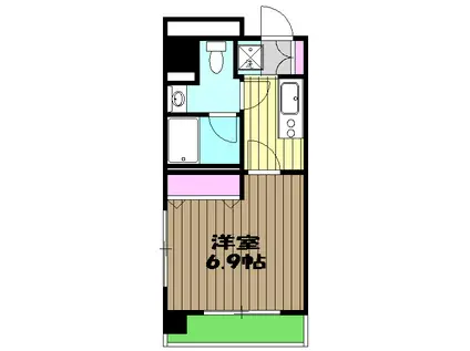 サンパティー(1K/4階)の間取り写真