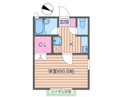 クレドールⅡ(1K/1階)の間取り写真