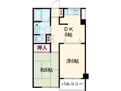 プライムホームズ131(2DK/3階)の間取り写真