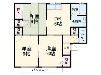 グロリアスA(3DK/2階)の間取り写真