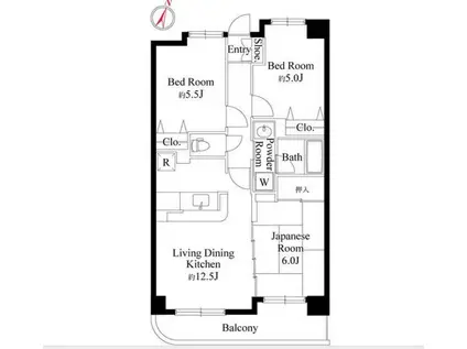 FARO(3LDK/1階)の間取り写真