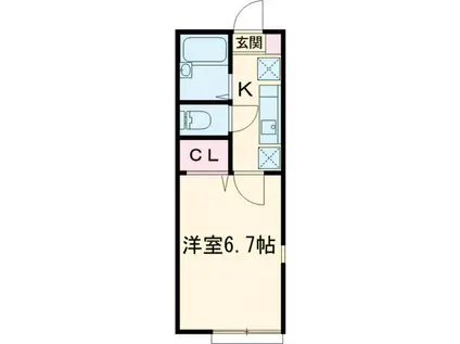 リブレリー春江A(1K/1階)の間取り写真