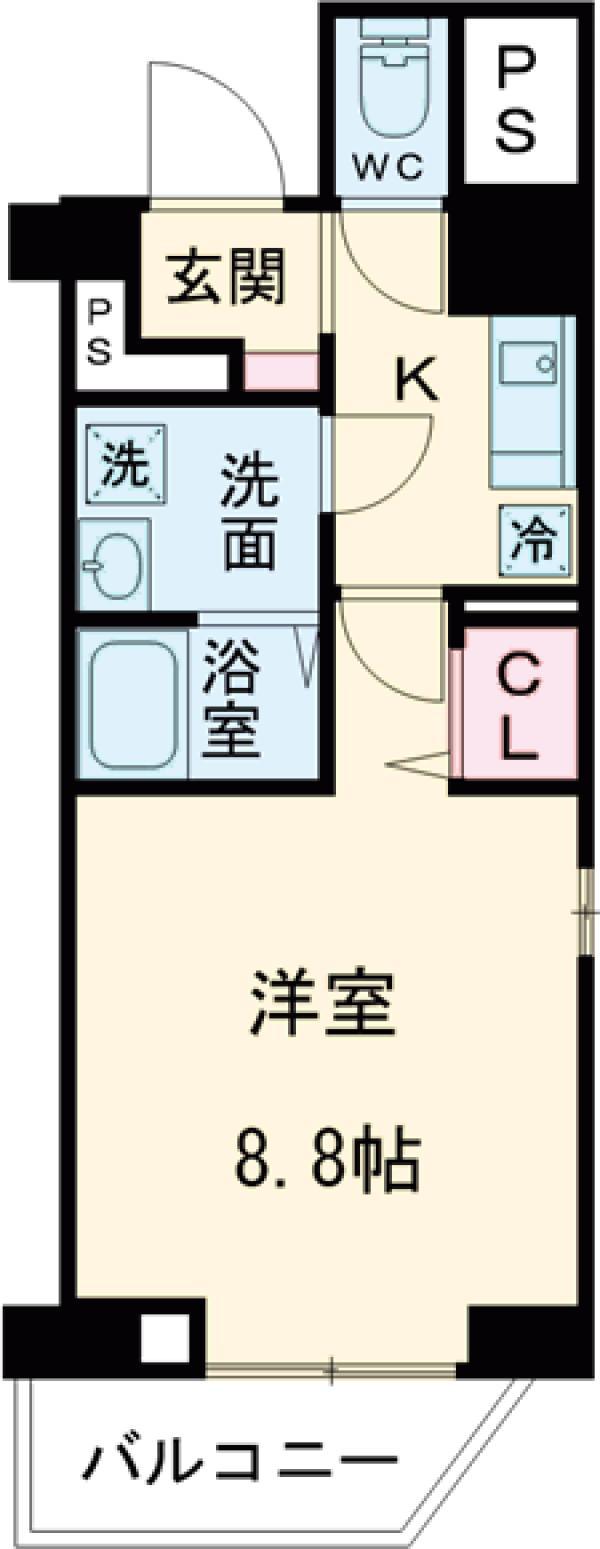 FIORE KOMAGOME(1K/3階)の間取り写真