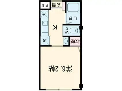 パレス南荻窪(1K/1階)の間取り写真