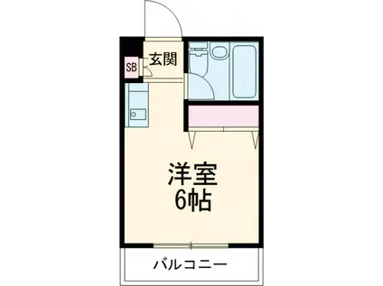 ニチエーインむさしの(ワンルーム/1階)の間取り写真