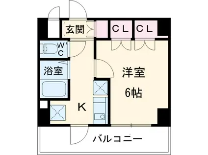 スペーシア高円寺Ⅱ(1K/2階)の間取り写真