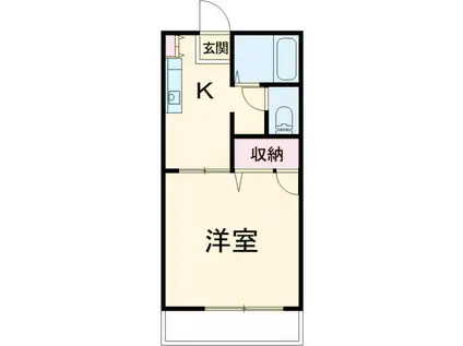 メゾン・ドラペA(1K/2階)の間取り写真