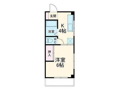 ハシモトハイツ(1K/2階)の間取り写真