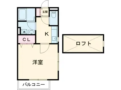 メゾンドフクダ21(1K/2階)の間取り写真