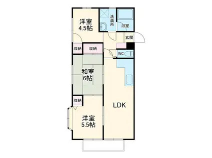 サンマリンⅦ(3LDK/2階)の間取り写真
