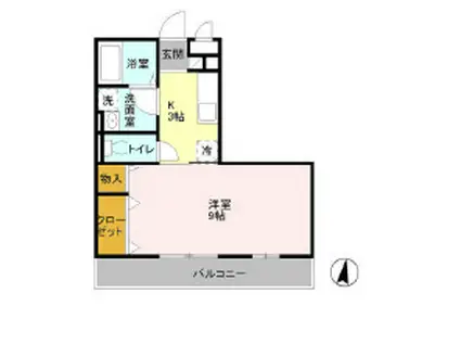 THE RITZ TAKANO(1K/3階)の間取り写真