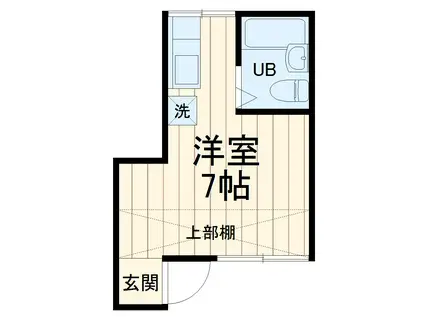 ニューライフ横浜(ワンルーム/2階)の間取り写真