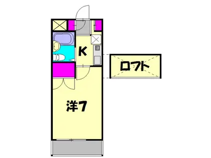コンステレーション春日部(1K/2階)の間取り写真